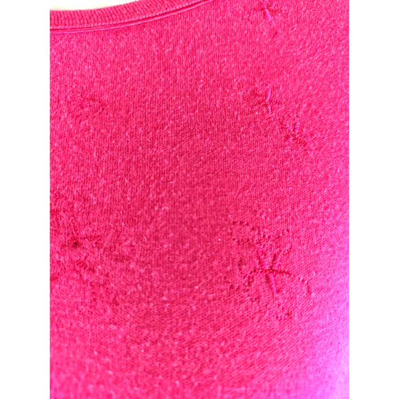 Bobby Brooks Women's T Shirt Red Short Sleeve Size 18/20 38/ 40 Textured - Picture 3 of 9